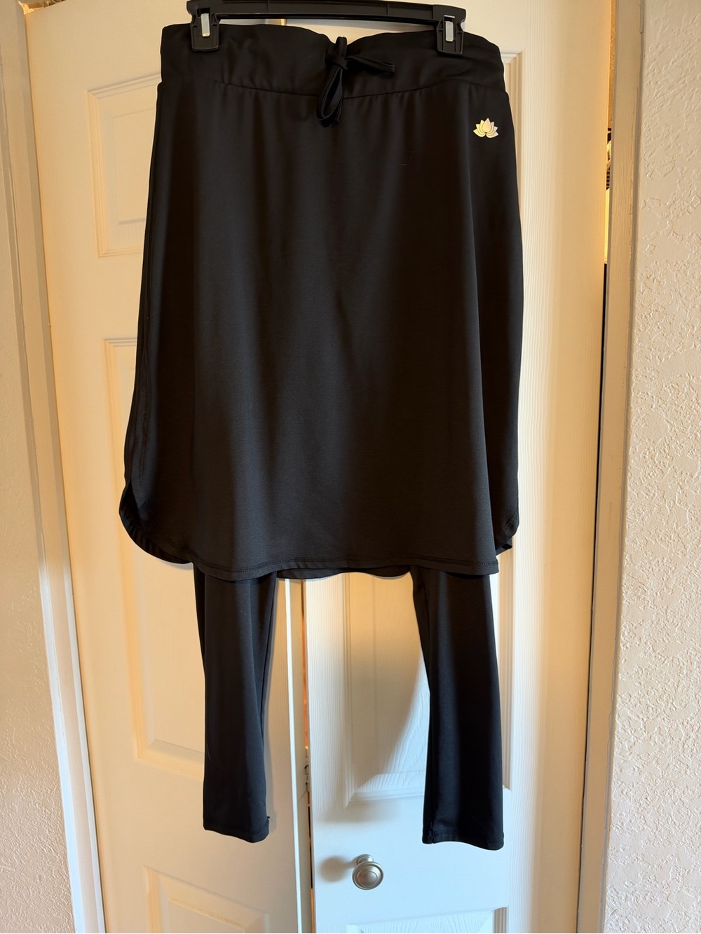 Black Skirt-Set with Attached Leggings by